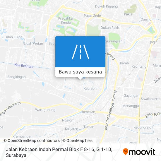 Peta Jalan Kebraon Indah Permai Blok F 8-16, G 1-10