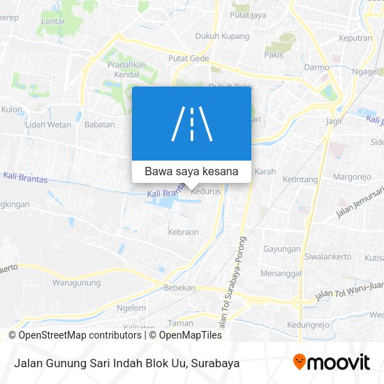 Peta Jalan Gunung Sari Indah Blok Uu