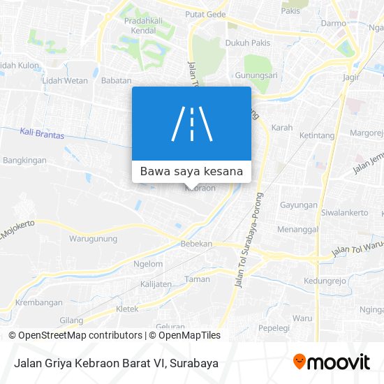 Peta Jalan Griya Kebraon Barat VI