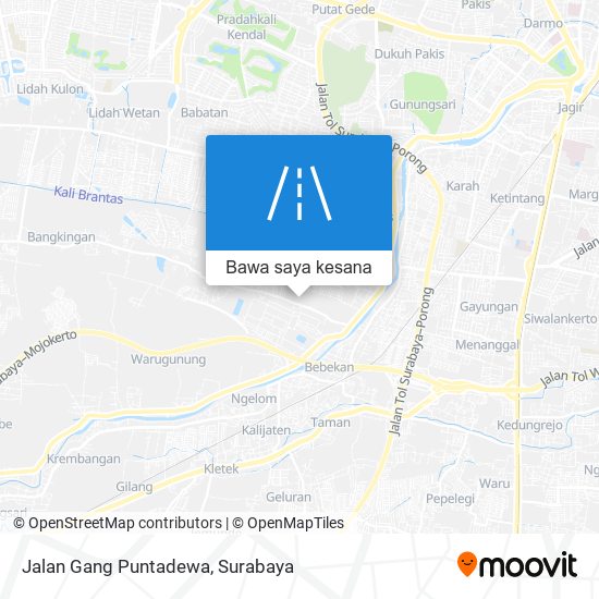 Peta Jalan Gang Puntadewa