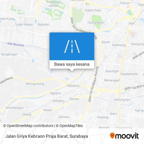 Peta Jalan Griya Kebraon Praja Barat