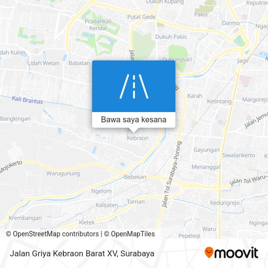 Peta Jalan Griya Kebraon Barat XV