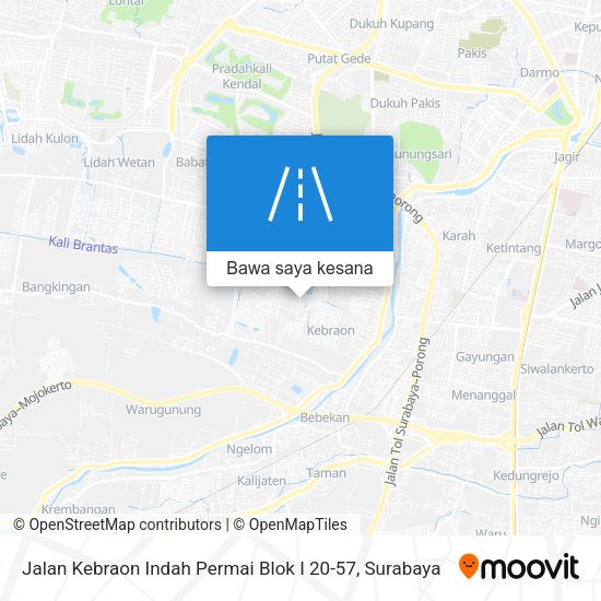 Peta Jalan Kebraon Indah Permai Blok I 20-57