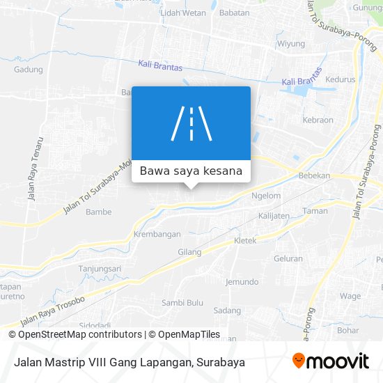 Peta Jalan Mastrip VIII Gang Lapangan