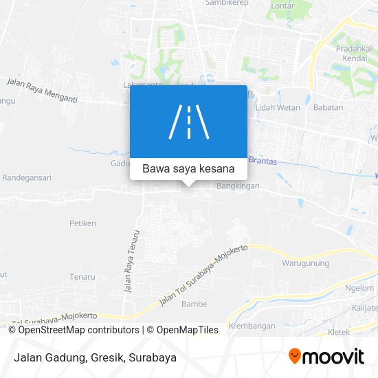 Peta Jalan Gadung, Gresik