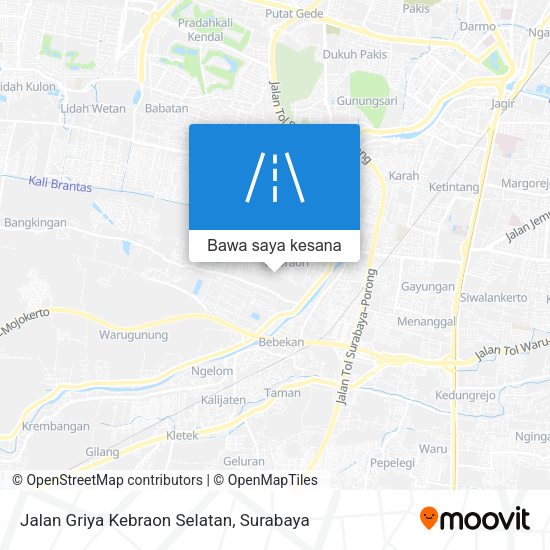 Peta Jalan Griya Kebraon Selatan