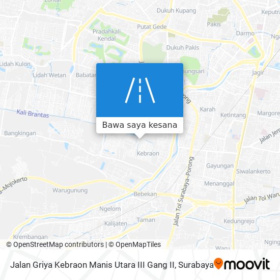 Peta Jalan Griya Kebraon Manis Utara III Gang II