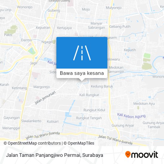 Peta Jalan Taman Panjangjiwo Permai