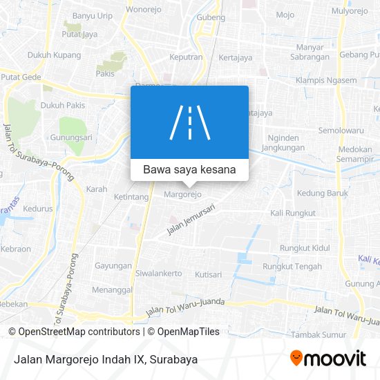 Peta Jalan Margorejo Indah IX