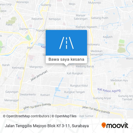 Peta Jalan Tenggilis Mejoyo Blok Kf 3-11