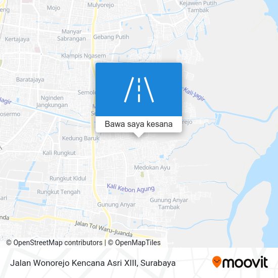 Peta Jalan Wonorejo Kencana Asri XIII