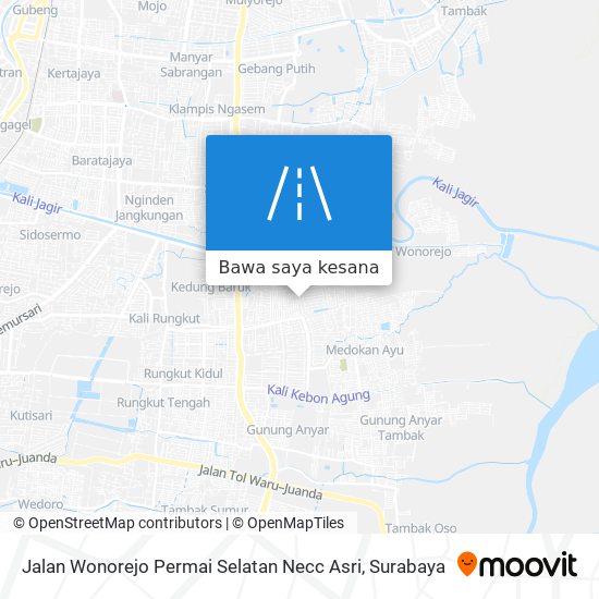 Peta Jalan Wonorejo Permai Selatan Necc Asri