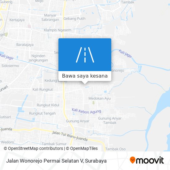 Peta Jalan Wonorejo Permai Selatan V