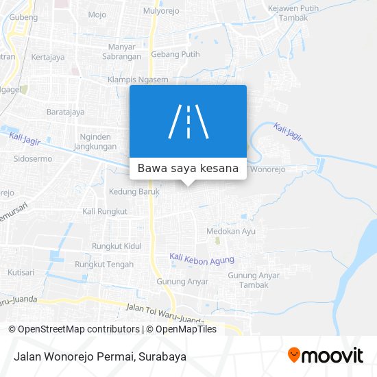 Peta Jalan Wonorejo Permai