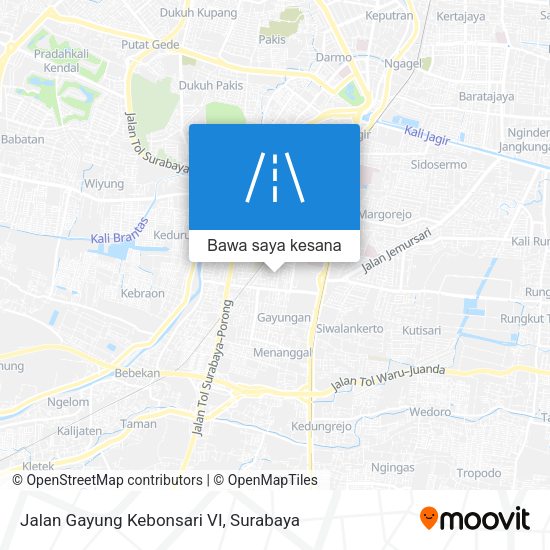 Peta Jalan Gayung Kebonsari VI