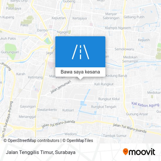 Peta Jalan Tenggilis Timur