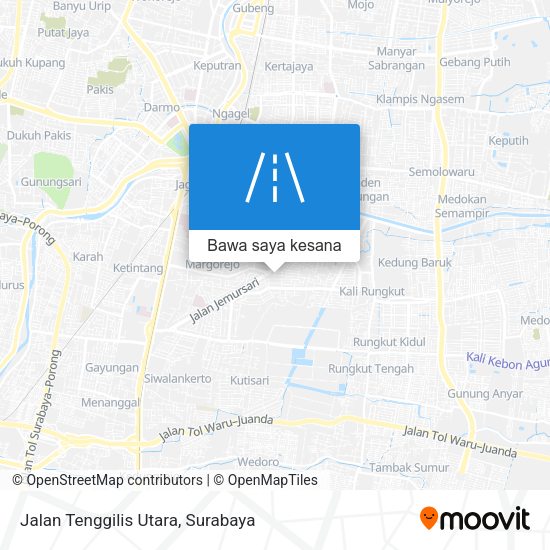 Peta Jalan Tenggilis Utara