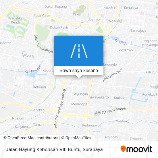 Peta Jalan Gayung Kebonsari VIII Buntu