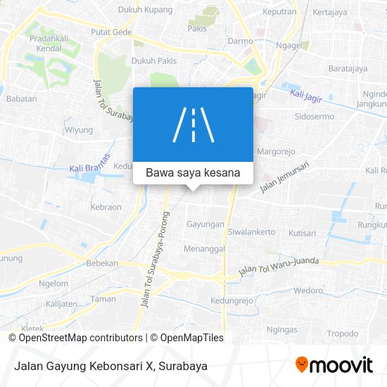 Peta Jalan Gayung Kebonsari X