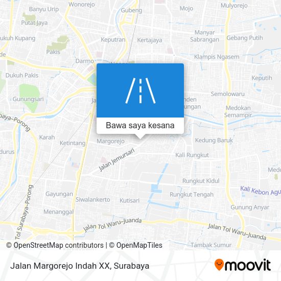 Peta Jalan Margorejo Indah XX