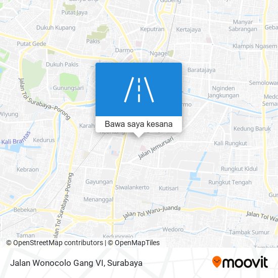 Peta Jalan Wonocolo Gang VI