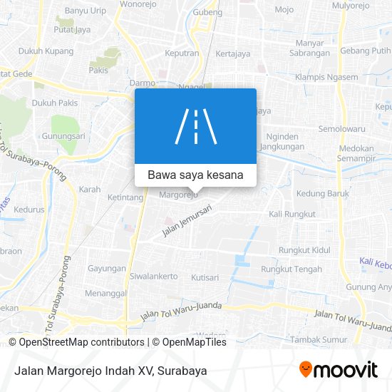 Peta Jalan Margorejo Indah XV