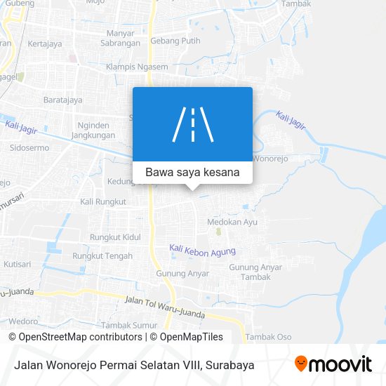 Peta Jalan Wonorejo Permai Selatan VIII