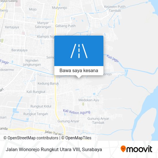 Peta Jalan Wonorejo Rungkut Utara VIII