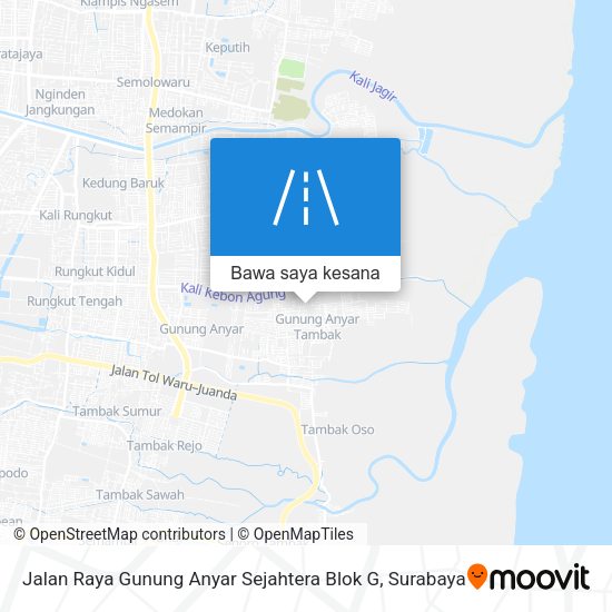 Peta Jalan Raya Gunung Anyar Sejahtera Blok G