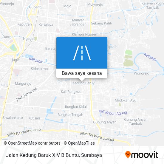 Peta Jalan Kedung Baruk XIV B Buntu