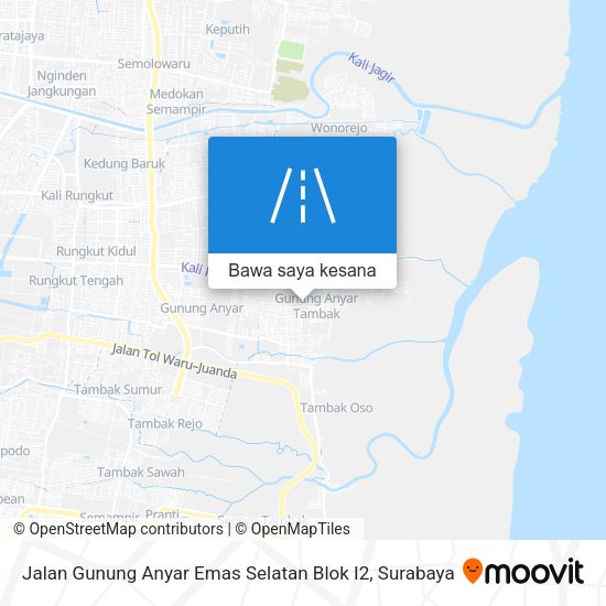 Peta Jalan Gunung Anyar Emas Selatan Blok I2
