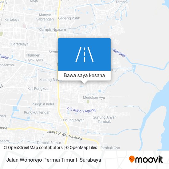 Peta Jalan Wonorejo Permai Timur I