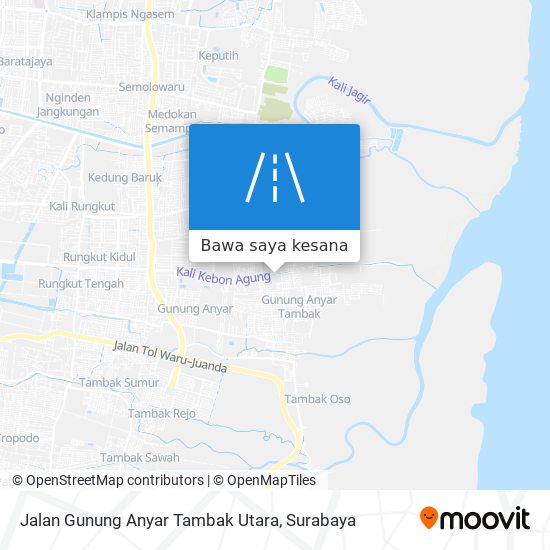 Peta Jalan Gunung Anyar Tambak Utara