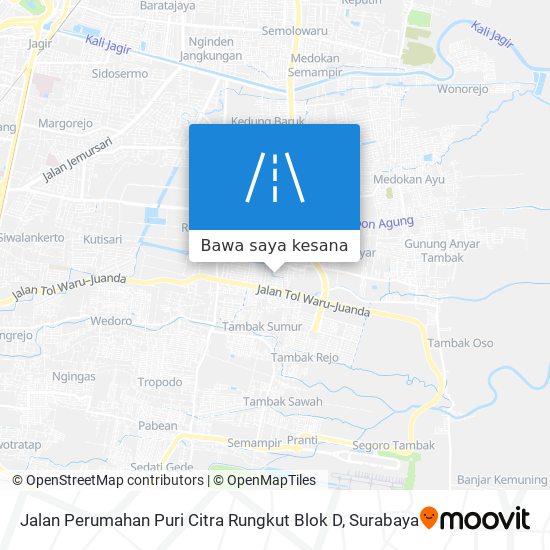 Peta Jalan Perumahan Puri Citra Rungkut Blok D