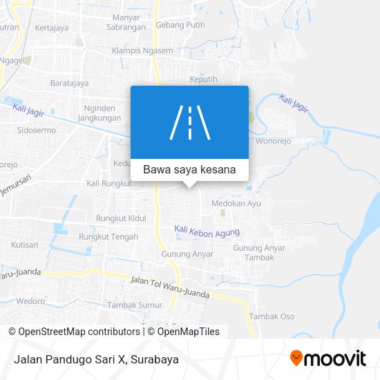 Peta Jalan Pandugo Sari X