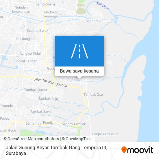 Peta Jalan Gunung Anyar Tambak Gang Tempura III