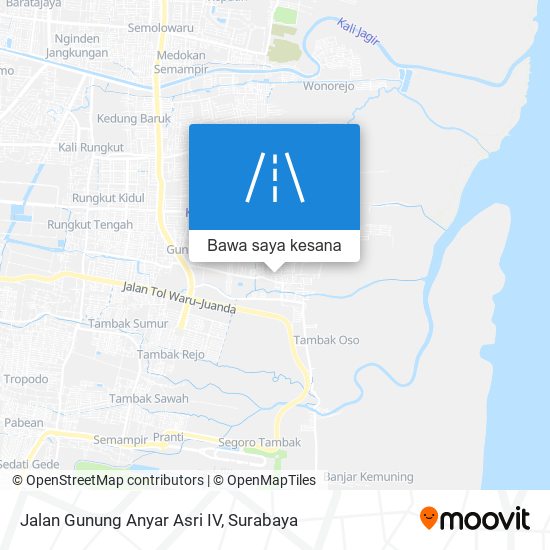 Peta Jalan Gunung Anyar Asri IV