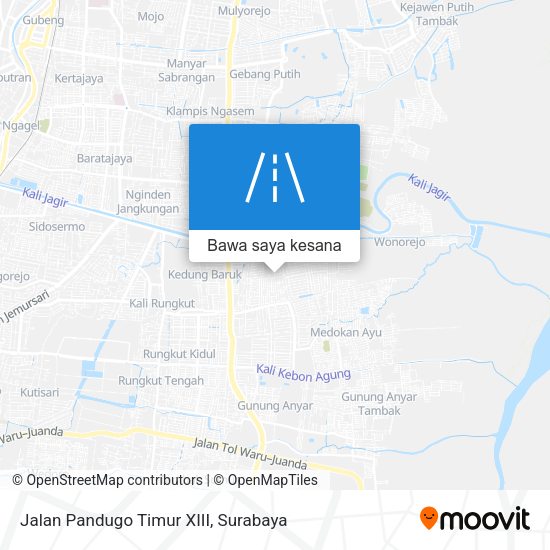 Peta Jalan Pandugo Timur XIII