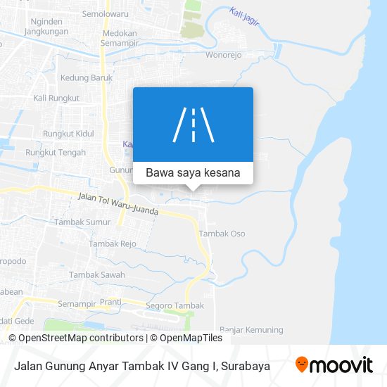 Peta Jalan Gunung Anyar Tambak IV Gang I