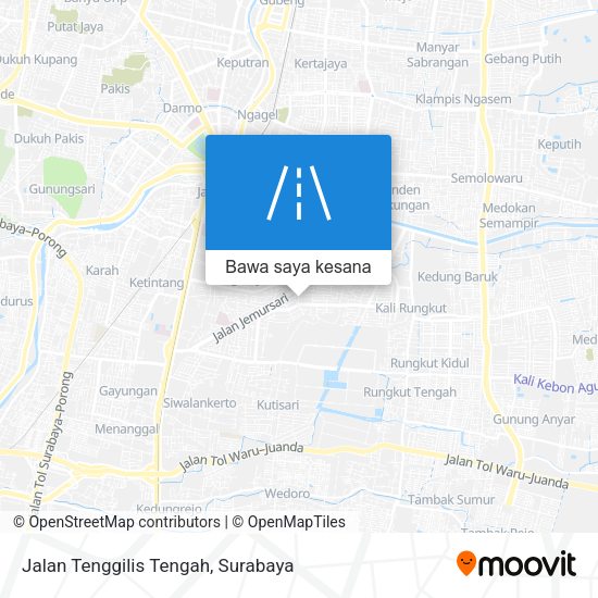 Peta Jalan Tenggilis Tengah