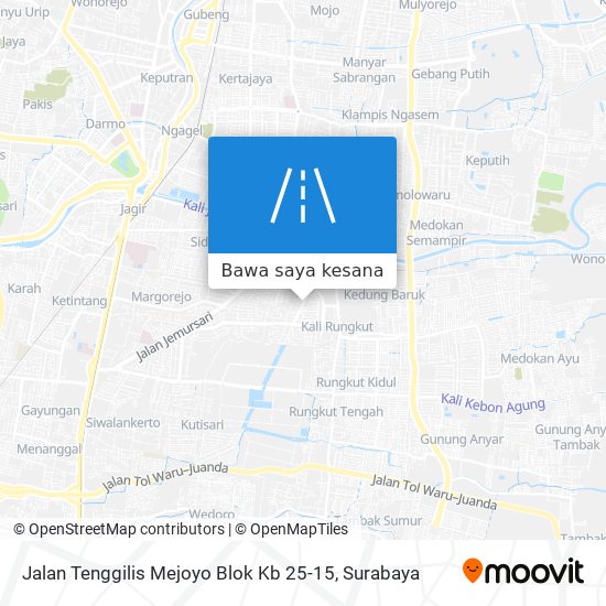 Peta Jalan Tenggilis Mejoyo Blok Kb 25-15