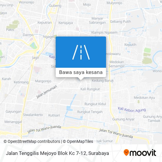 Peta Jalan Tenggilis Mejoyo Blok Kc 7-12