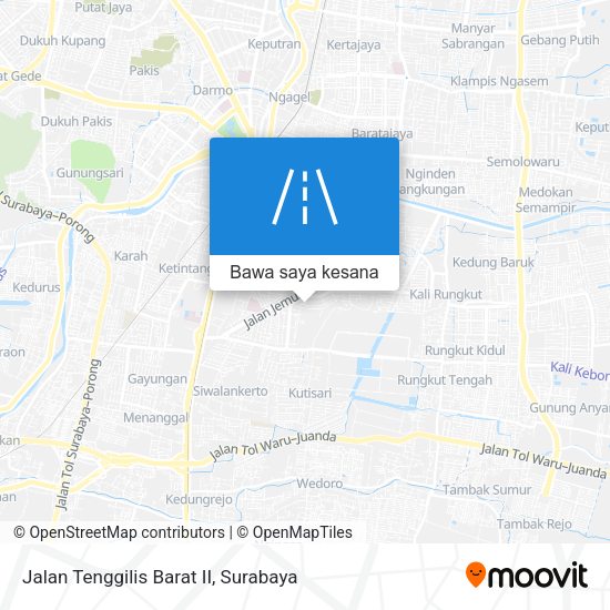 Peta Jalan Tenggilis Barat II