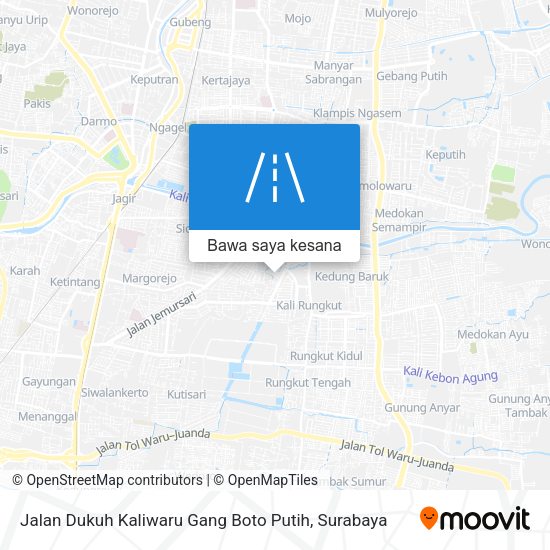 Peta Jalan Dukuh Kaliwaru Gang Boto Putih