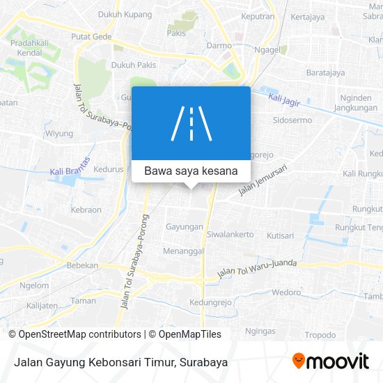 Peta Jalan Gayung Kebonsari Timur