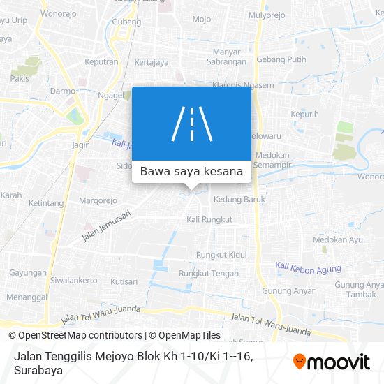 Peta Jalan Tenggilis Mejoyo Blok Kh 1-10 / Ki 1--16