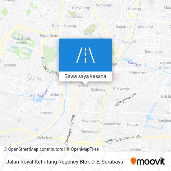Peta Jalan Royal Ketintang Regency Blok D-E