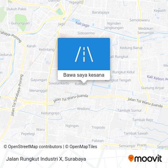 Peta Jalan Rungkut Industri X