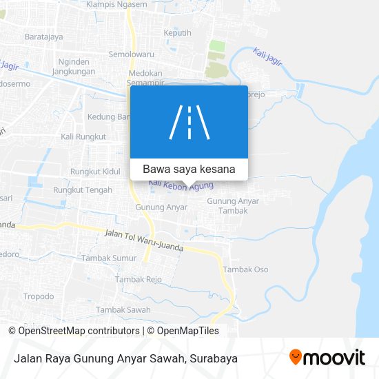 Peta Jalan Raya Gunung Anyar Sawah