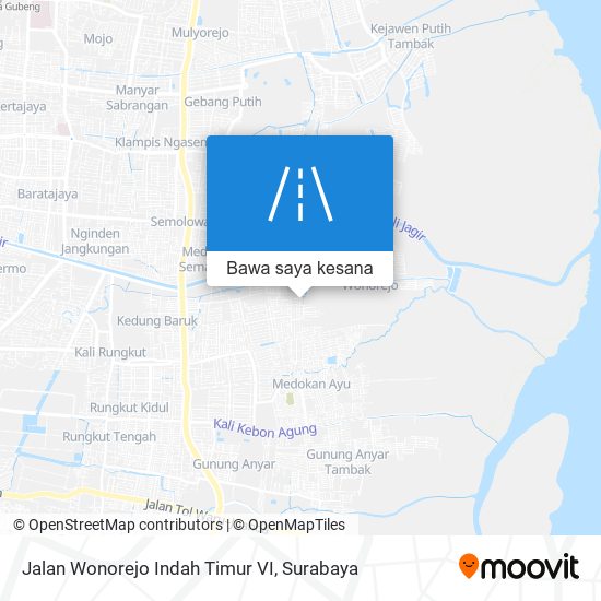 Peta Jalan Wonorejo Indah Timur VI